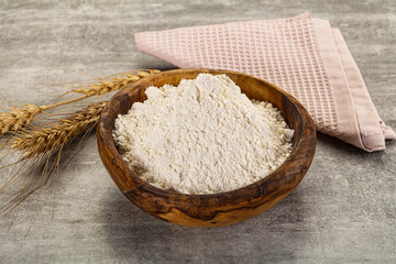 Wheat flour for cooking in the bowl