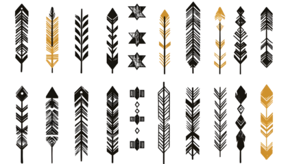 Bold and Dynamic Tribal Arrow Patterns