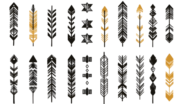 Bold and Dynamic Tribal Arrow Patterns