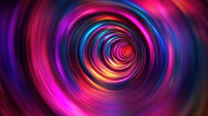 Obraz premium Vibrant tunnel of light and color creates a sense of motion and depth in a cosmic setting
