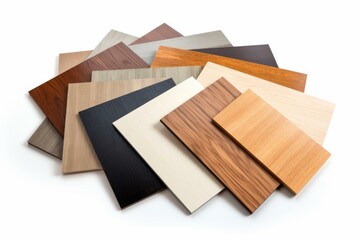 Wooden panels showing a range of colors and textures, ideal for carpenters and interior designers choosing materials