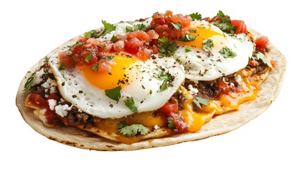 Breakfast Nachos with Eggs and Salsa