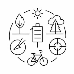 Ecological icon  focusing on  sustainable development  and  nature protection.