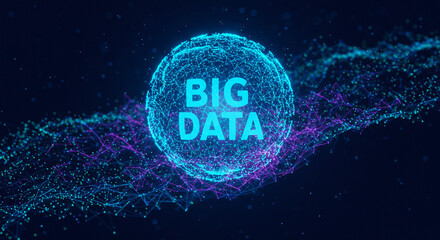 Global Big Data Network Abstract Tech Sphere Background