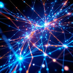 Naklejka premium Digital Universe | Cosmic Web | Quantum Entanglement | Flow of Information | The Infinite Network