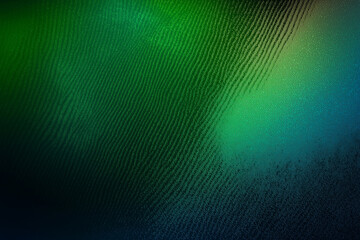 Abstract green and blue gradient background with a grainy texture. Glowing light effects for a design presentation or wallpaper concept. Generative Ai