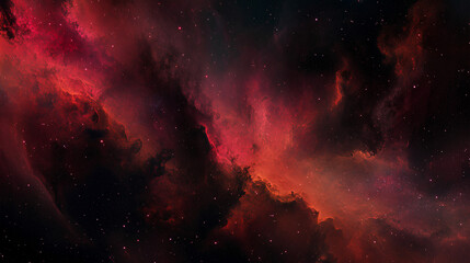 Obraz premium Cosmic nebula displaying vibrant colors and intricate structures in the vastness of space