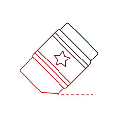 Rubber gradient outline icon with white background vector stock illustration