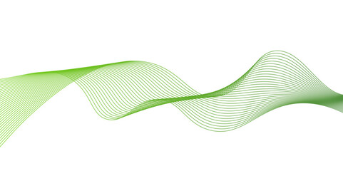 green wave lines on white background,Colorful vector background.green wave melody lines on white background,soft Waves in light green Colors, green wave line. 