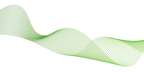 Abstract colorful wave element for design. green wave background,abstract vector green wave melody lines ,backdrop. Vector illustration of soft dynamic swoosh,