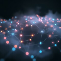 Obraz premium Neon Dreams | Glitch Art | Cyberpunk Aesthetic | Vaporwave Vibe | Digital Horizon