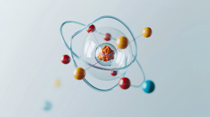 Visual representation of a helium atom