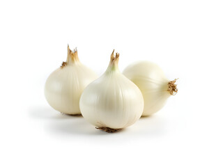 Fototapeta premium white onion on white background