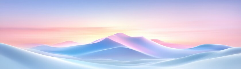 Majestic mountain sunset landscape, serene peaks silhouetted against a vibrant sky