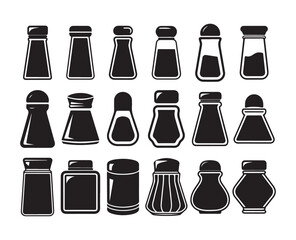 Fototapeta premium Salt icon collection on white background