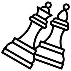 chess piece icon line
