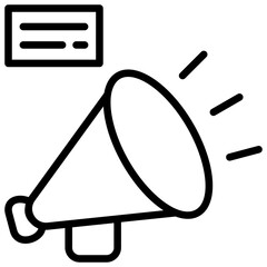 megaphone icon line
