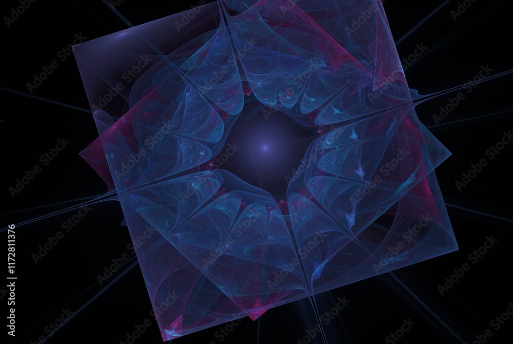 Poster computer generated fractal pattern and shape
