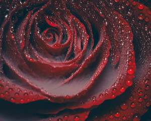 red rose with water drops