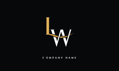 LW, WL, L, W Abstract Letters Logo Monogram