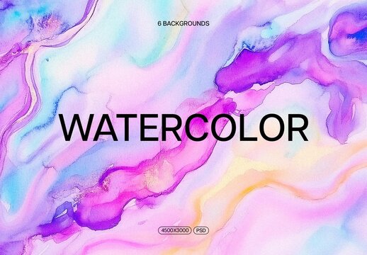 Bold Watercolor Textures With Generative AI