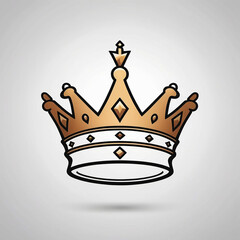 Crown vector icon design isolated on white background king or queen symbol for your web site design