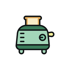 Toaster icon with a sleek and modern design, perfect for enhancing culinary, kitchenware, or lifestyle-themed projects