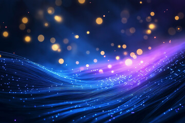 Obraz premium Dark forest with fiber optic effect background