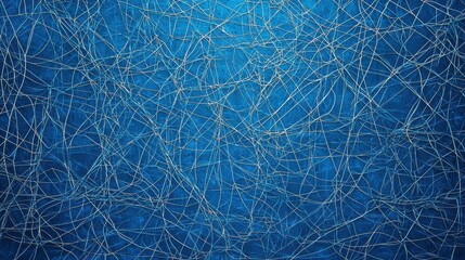 Obraz premium Textured Blue Background with Twisted Lines and Abstract Patterns