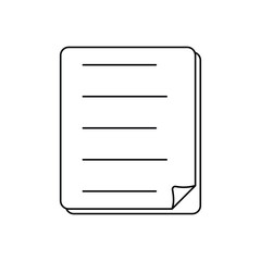 Paper lineal icon with white background vector stock illustration