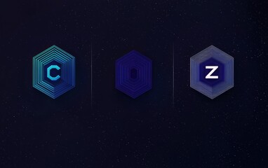 Abstract Geometric Design with Hexagonal Shapes and Gradient Colors