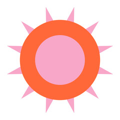 Shape simple sticker illustration summer vibes vector set	