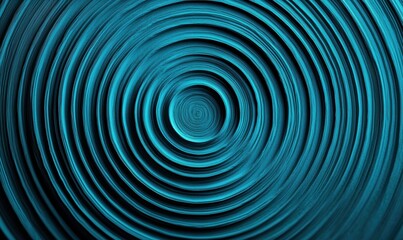 Abstract turquoise circular pattern with mesmerizing ripple effect