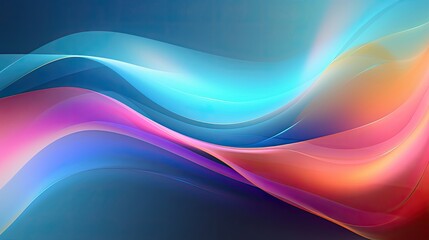 Iridescent, undulating surfaces reflecting a spectrum of colors and light.