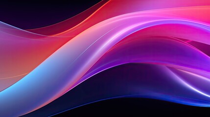 Fototapeta premium Iridescent, undulating surfaces reflecting a spectrum of colors and light.