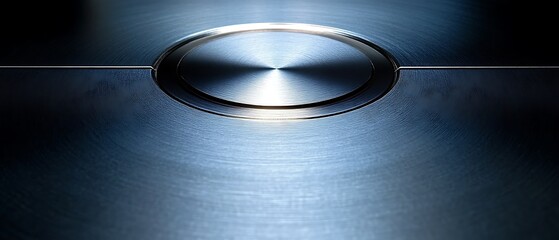 Brushed metal texture with circular element.