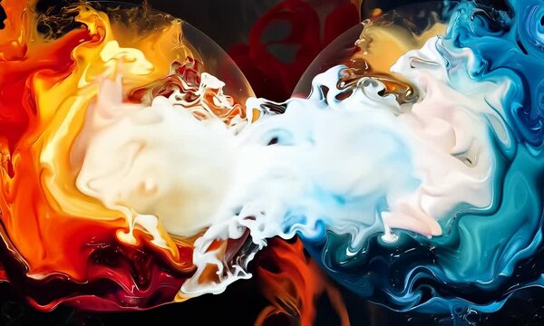 Vibrant Abstract Color Swirl