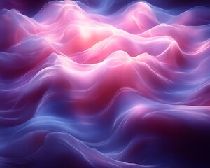 Obraz premium Abstract pink and blue wavy light.