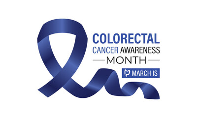 A vector illustration of Colorectal Cancer Awareness Month, observed every March. Design for banner, cards, prints, social media, poster, flyer and background design template.