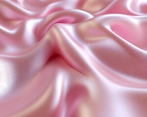 Obraz premium Draped pink silk fabric texture. (9)