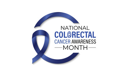 A vector illustration of Colorectal Cancer Awareness Month, observed every March. Design for banner, cards, prints, social media, poster, flyer and background design template.