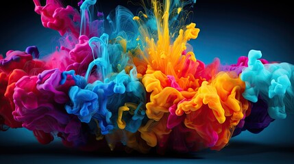 Obraz premium Liquid color spectrum: A mesmerizing, high-definition display of the full color spectrum, blending seamlessly into a visually striking digital composition.