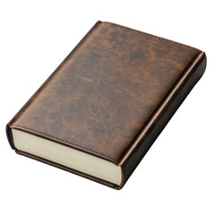 Obraz premium classic brown leather journal isolated on a white background