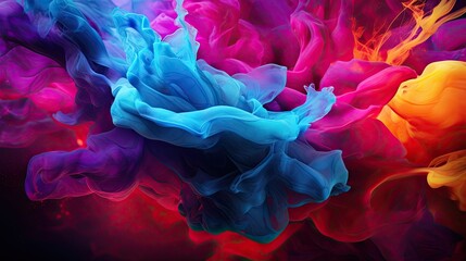 Fototapeta premium Liquid color symphony: Vibrant, melodic streams of color intertwine, forming a visually striking, high-quality digital composition.