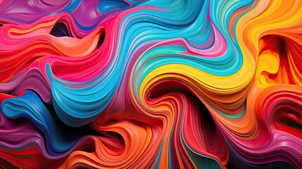 Obraz premium Liquid color tapestry: Intricate, interlocking patterns of color create a visually stunning, high-quality digital artwork.