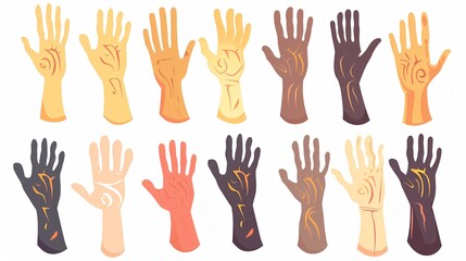 Hands Skill Icon: Detailed Imprints of Human Hands Illustrating Anatomy and Professionalism