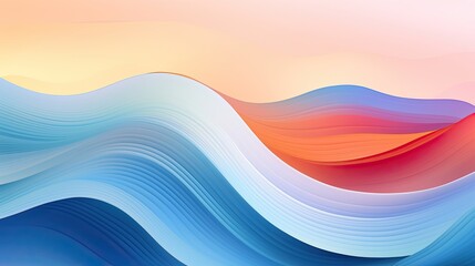 Liquid color waves: Undulating, smooth waves of color create a serene, elegant digital landscape.