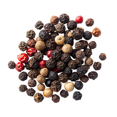 Obraz premium korean black and red pepper on a white background isolated