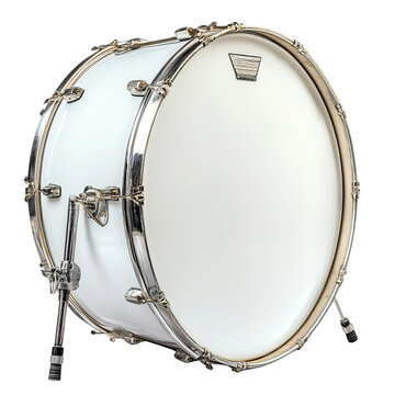 rock and roll kick drum isolated on white background