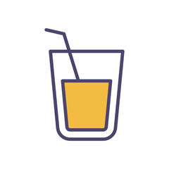 Water Glass icons set vector stock illustration